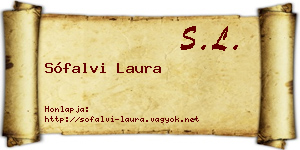 Sófalvi Laura névjegykártya